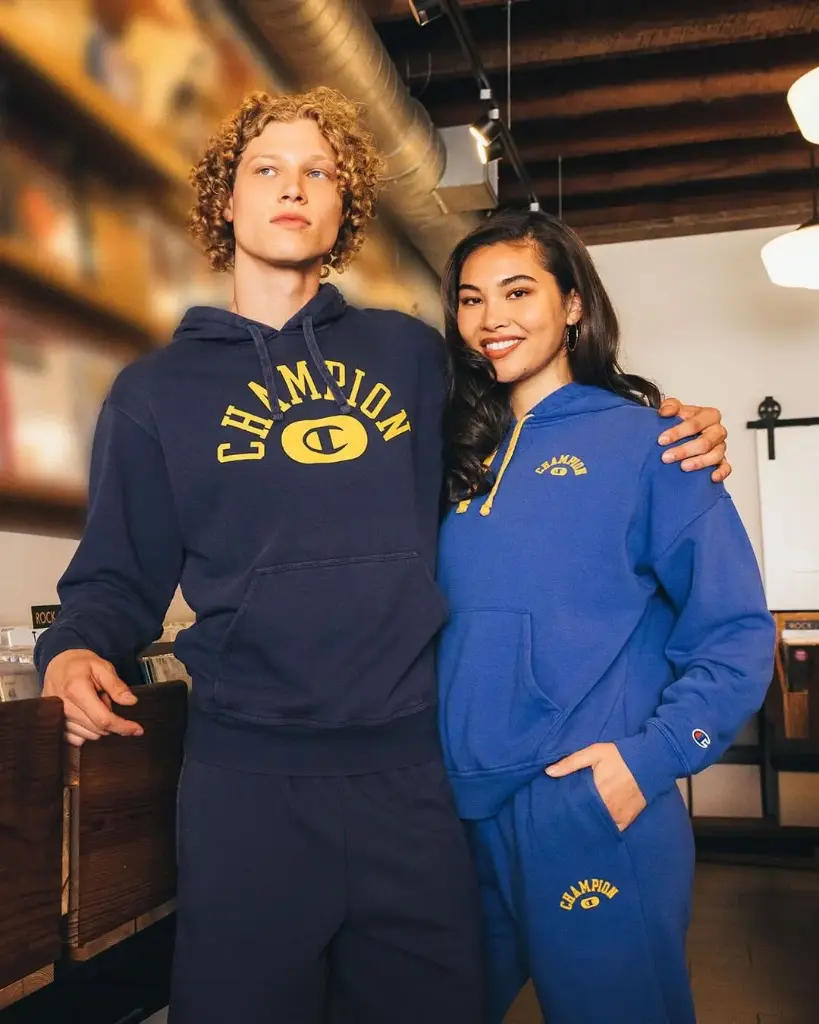 HOODIE CHAMPION NAVY SUN