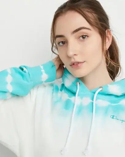 HOODIE CHAMPION TIE DYE SKY OCEAN
